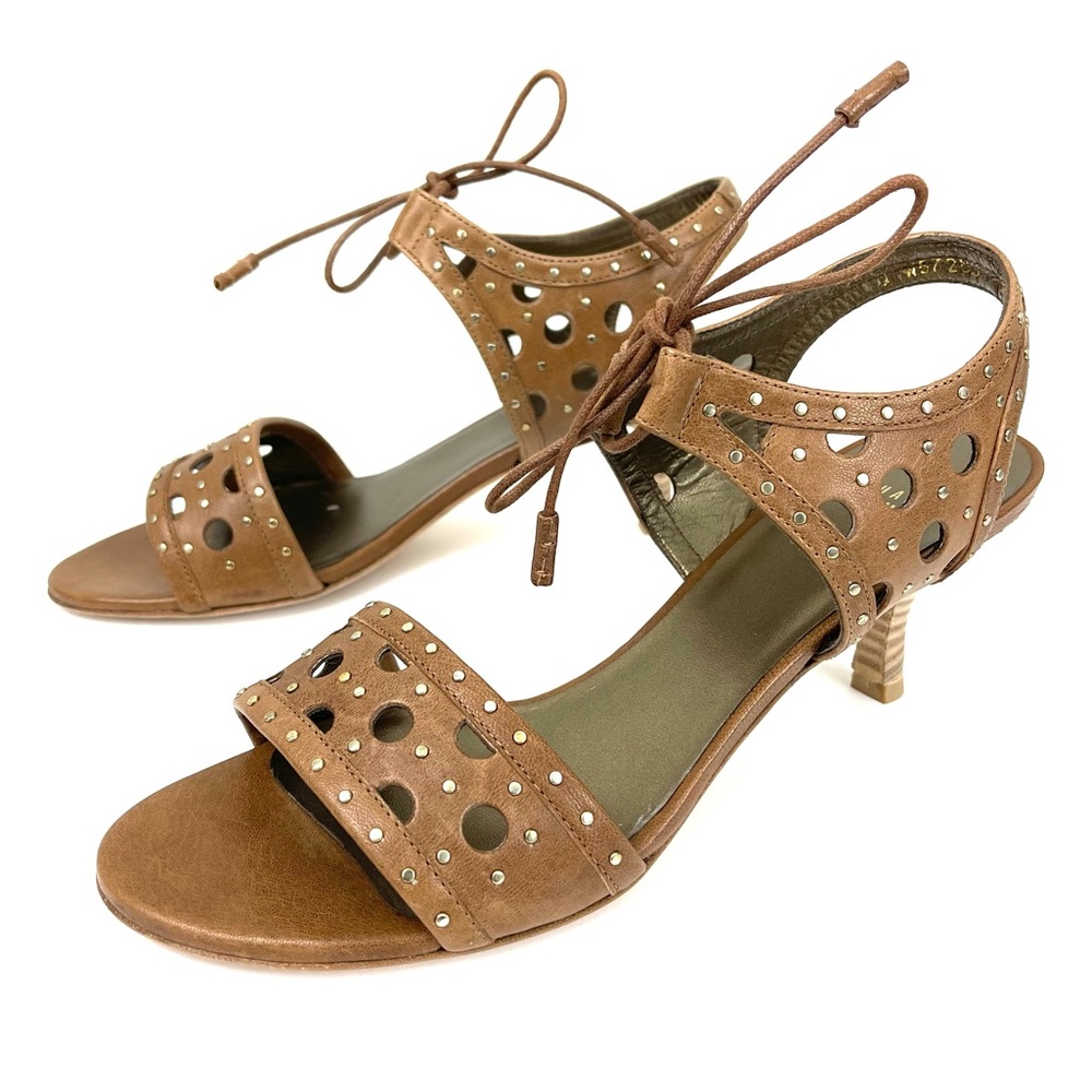 Stuart Weitzman Circular Studded Leather Sandals